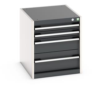 Bott Cubio drawer cabinet with overall dimensions of 525mm wide x 650mm deep x 600mm high... Bott Cubio Drawer Cabinets 525 x 650 Engineering tool storage cabinets